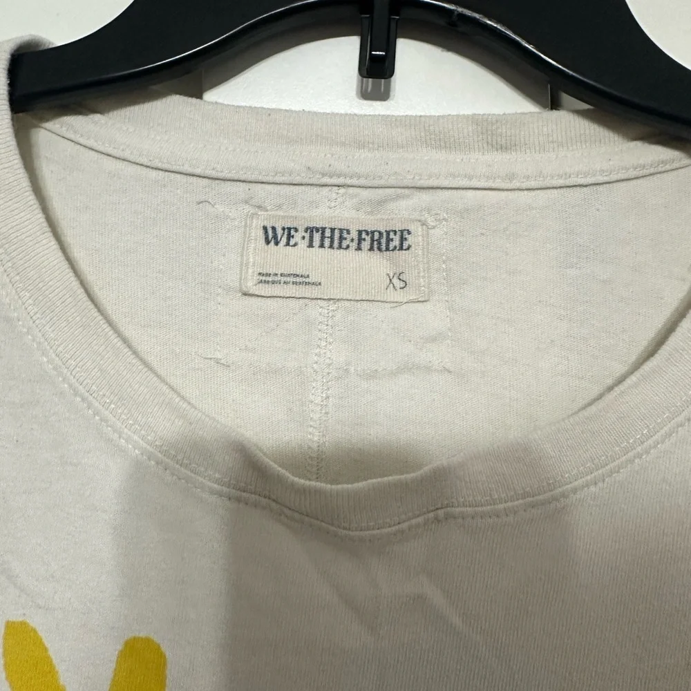 We The Free Cream Tee with Yellow Floral Design **See description - Picture 3 of 4